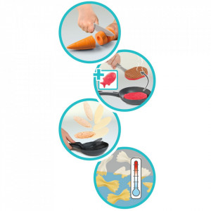 Bucatarie Smoby Tefal Studio XXL Bubble gri cu rosu - Img 3