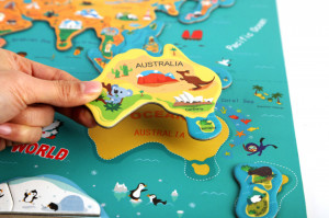 Harta lumii mare - puzzle magnetic - Img 3