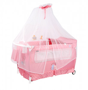 Patut pliabil, Sleep'n Dream, cu baldachin, 2 nivele cu accesorii - Img 3
