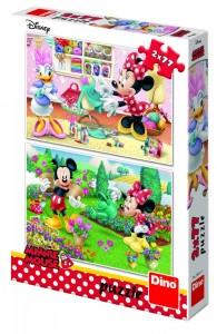 Puzzle 2 in 1 - Minnie la treaba - 77 piese