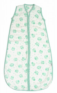 Sac de dormit pentru vara din muselina Mint Owl 6-18 luni 0.5 Tog