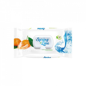 Servetele Umede Spring Line Baby Extract de mandarine 100 buc Cu Capac - Img 3