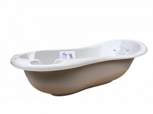 Cada de baie 100 cm cu dop cu covor antiderapant , Zebra Grey - Img 2