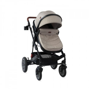 Carucior Lora, 3 in 1, Lorelli, Beige & Black Dots - Img 5