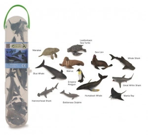 Cutie cu 12 minifigurine Animale marine - Set 1
