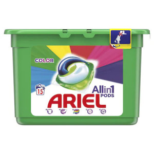 Detergent Ariel, All in 1 Pods, Color, 15 capsule