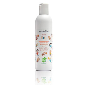Gel de dus si sampon organic copii 2 in 1 Aloe Vera & Papaya 250ml - Img 2