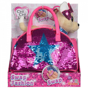 Jucarie de plus Catel Chi Chi Love Swap fashion 20 cm cu geanta - Img 7