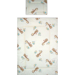 Lenjerie patut Hubners Girafa, 5 piese, crem