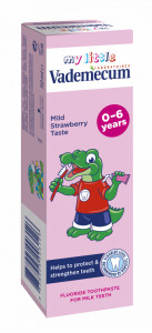 Pasta de dinti Vademecum junior, strawberry, 0-6 ani, 50ml