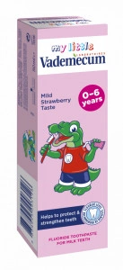 Pasta de dinti Vademecum junior, strawberry, 0-6 ani, 50ml