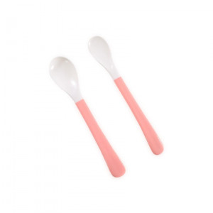 Set 2 lingurite cu varf moale, roz