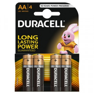 Set 4 baterii Duracell, Basic AA