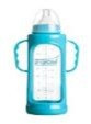 Biberon 6-9 luni din Sticla 280 ml Gat Larg cu Protectie Plastic U-GROW A-1011 - Img 3