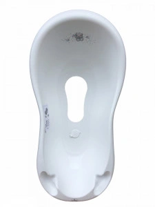 Cada de baie 100 cm cu dop cu covor antiderapant , Bear White