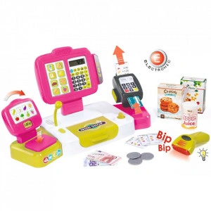 Jucarie Casa de marcat Mini Shop roz cu accesorii