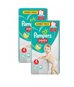 Pachet 2 x Scutece chilotel Pampers Pants Nr.4, 52 buc (104 buc)