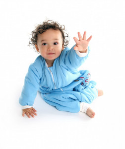 Sac de dormit cu picioruse si maneca lunga Blue Dino 2-3 ani 3.5 Tog - Img 2