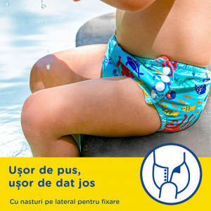 Scutec-chilotel pentru baie refolosibil, Huggies, nr 5-6, 13+ kg, 1 buc, UnderSea - Img 4
