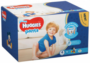 Scutece-chilotel Huggies Box Pack, Nr.4, Baieti, 9-14 kg, 72 buc