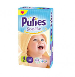 Scutece Pufies Sensitive Nr.4, 56 buc