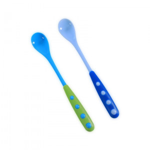Set 2 lingurite cu manere lungi, albastru