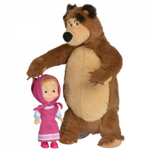Set Masha and The Bear - papusa Masha 12 cm si ursulet de plus 25 cm - Img 2