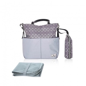 Geanta accesorii bebelusi Laura, grey