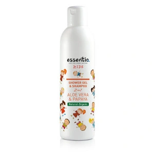 Gel de dus si sampon organic copii 2 in 1 Aloe Vera & Papaya 250ml