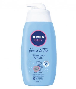 Nivea Baby Head to Toe, sampon si spumant de baie, 750 ml