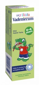 Pasta de dinti Vademecum junior, apple, 0-6 ani, 50ml