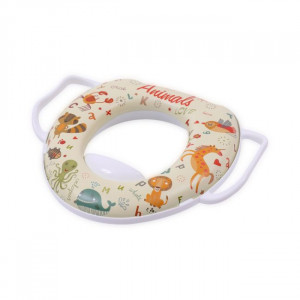 Reductor moale pentru toaleta, cu manere, Lorelli, White