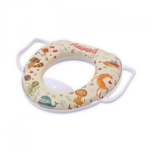 Reductor moale pentru toaleta, cu manere, Lorelli, White