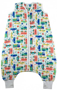 Sac de dormit cu picioruse Bamboo Vehicles 6-12 luni 0.5 Tog