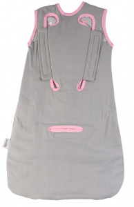Sac de dormit multifunctional Grey Pink Elephant Travel 6-18 luni 2.5 Tog - Img 1