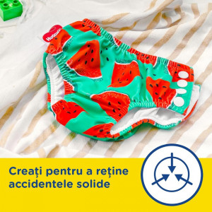 Scutec-chilotel pentru baie refolosibil, Huggies, nr 2-3, 5-11 kg, 1 buc, Watermelon - Img 5
