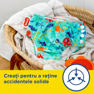 Scutec-chilotel pentru baie refolosibil, Huggies, nr 5-6, 13+ kg, 1 buc, UnderSea - Img 5