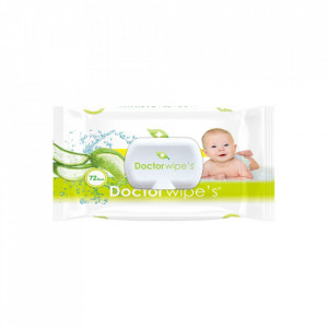 Servetele Umede Doctor Wipes Aloe Vera 72 buc Cu Capac - Img 2