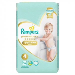 Scutece-chilotel Pampers Premium Care Pants 4 Mega Box 58 buc