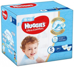 Scutece Huggies Ultra Confort BOX 5, Baieti, 12-22 kg, 84 buc