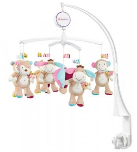 Fehn Carusel muzical mobil - Magarus pastel