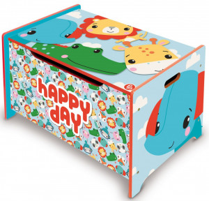 Ladita din lemn pentru depozitare jucarii Fisher Price, Happy Day - Img 1
