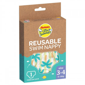 Scutec-chilotel pentru baie refolosibil, Huggies, nr 3-4, 11-14 kg, 1 buc, Tropical - Img 1