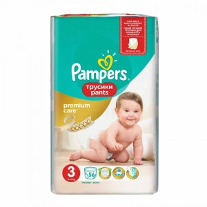 Scutece-chilotel Pampers Premium Care Pants 3 Value Pack 56 buc