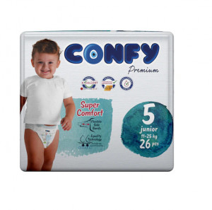 Scutece Confy Premium, Nr.5, Junior, 11-25 kg, 26 Buc