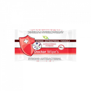 Servetele Umede Antibacteriene Doctor Wipes 72 buc - Img 2