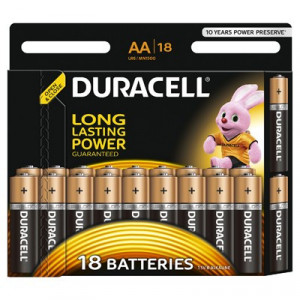 Set 18 baterii Duracell Basic, AA