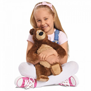 Jucarie de plus Masha and the Bear, Bean Bag Bear 43 cm - Img 4