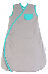 Sac de dormit multifunctional Grey Turquoise Elephant Travel 0-3 luni 2.5 Tog - Img 1