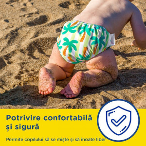 Scutec-chilotel pentru baie refolosibil, Huggies, nr 3-4, 11-14 kg, 1 buc, Tropical - Img 3